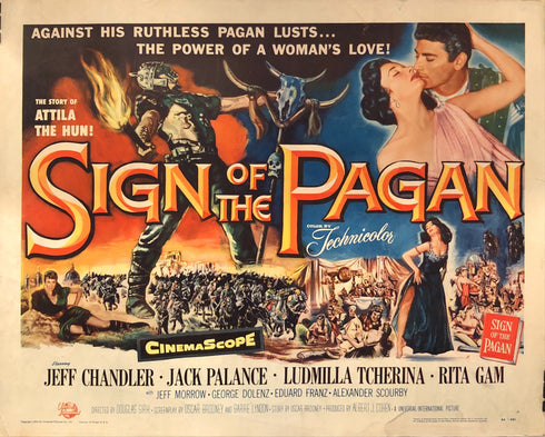sign of the pagan 1954 display sheet